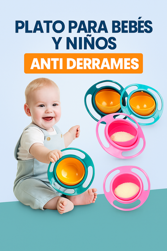 Plato Para Bebes Y Niños Anti Derrames