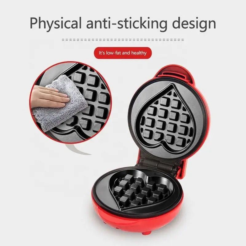 Mini Wafflera Eléctrica Sokany LG-SK06 Forma Corazón