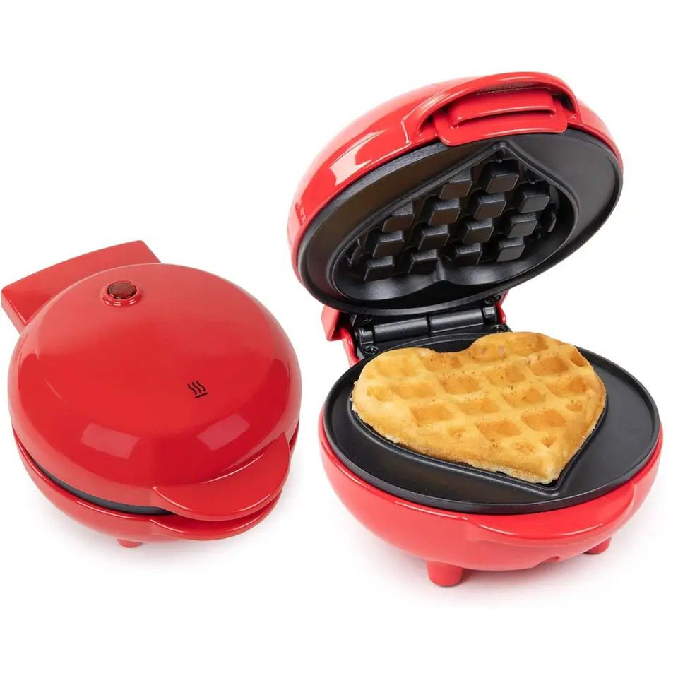 Mini Wafflera Eléctrica Sokany LG-SK06 Forma Corazón
